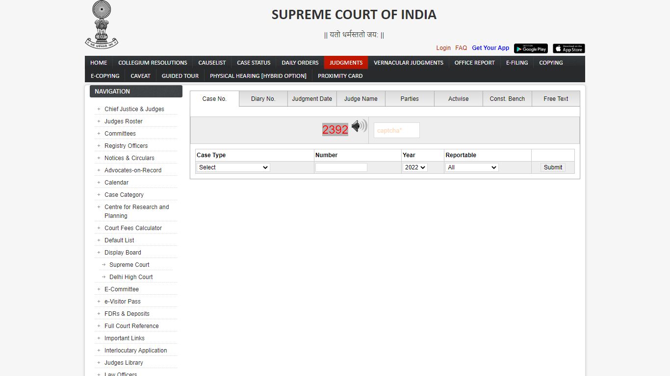 Judgments | SUPREME COURT OF INDIA