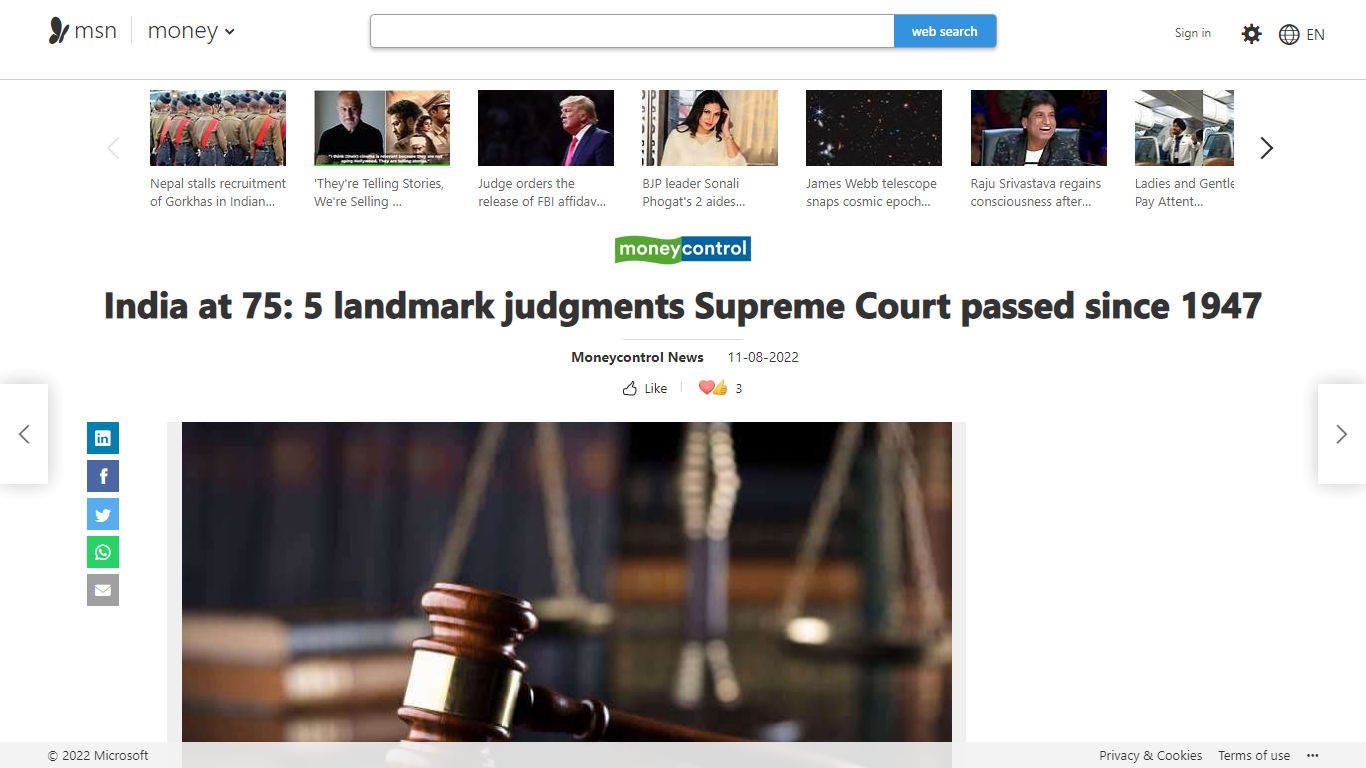 India at 75: 5 landmark judgments Supreme Court passed since 1947