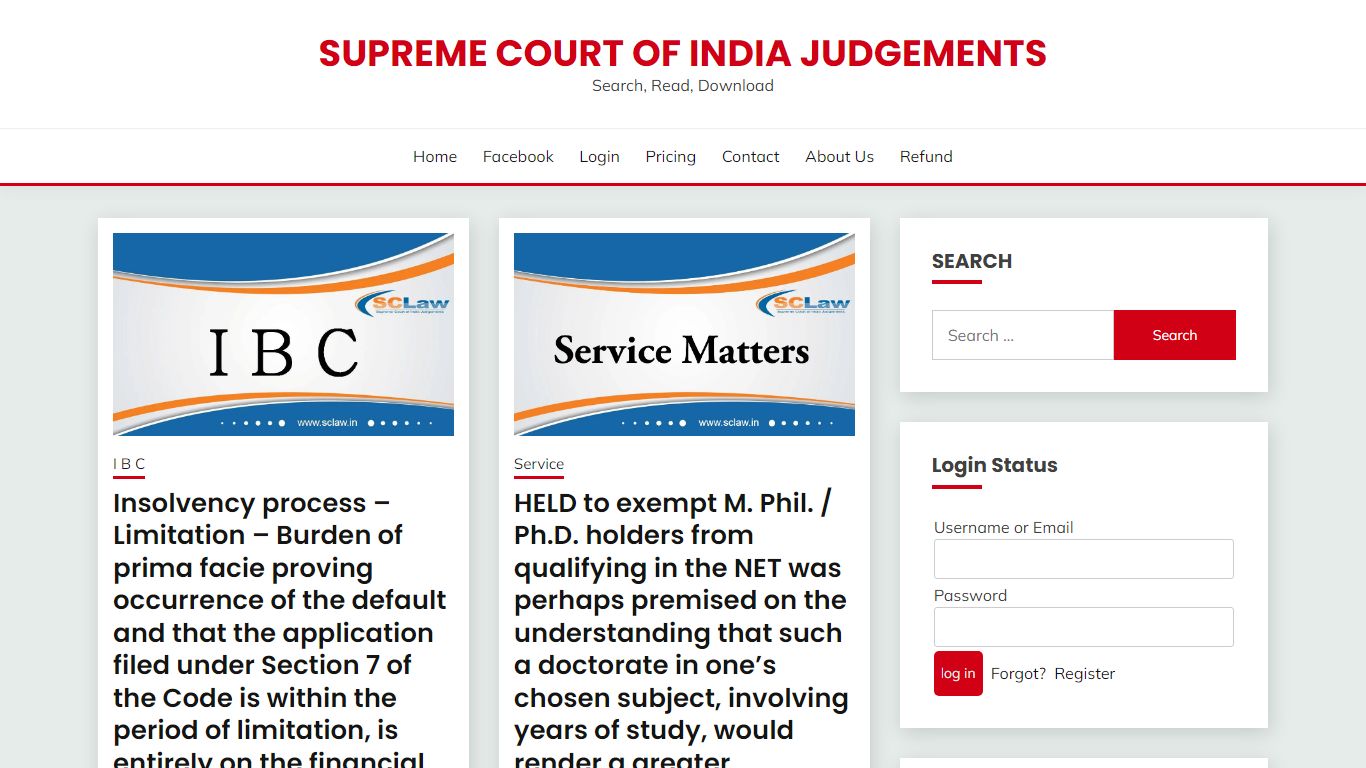 Supreme Court of India Judgements - Search, Read, Download